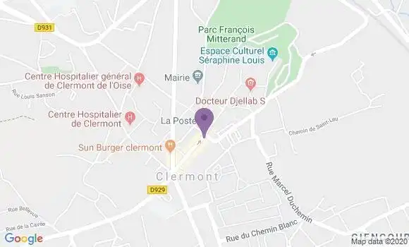 Localisation BNP Paribas Agence de Clermont de l