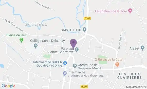 Localisation BNP Paribas Agence de Gouvieux