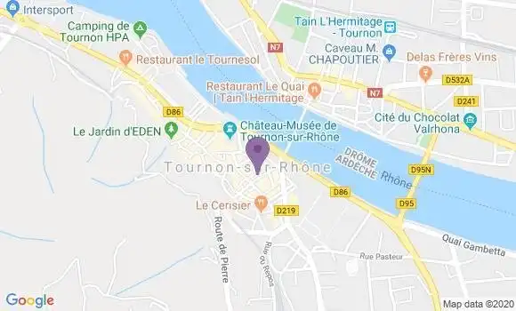 Localisation LCL Agence de Tournon sur Rhône