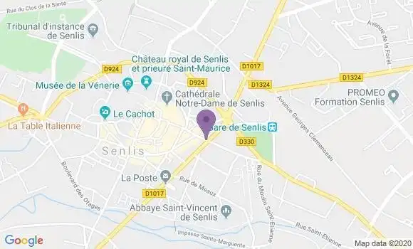 Localisation BNP Paribas Agence de Senlis