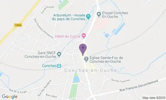 Localisation BNP Paribas Agence de Conches en Ouche
