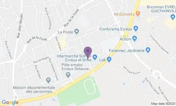 Localisation BNP Paribas Agence d