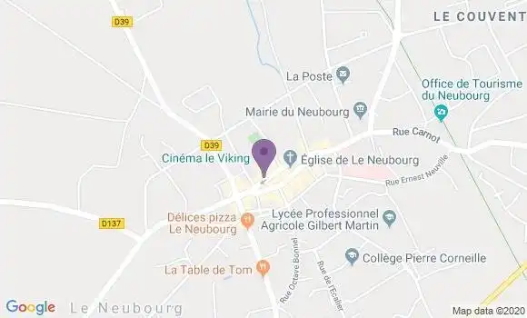 Localisation BNP Paribas Agence de Le Neubourg