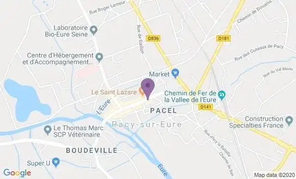 Localisation BNP Paribas Agence de Pacy sur Eure
