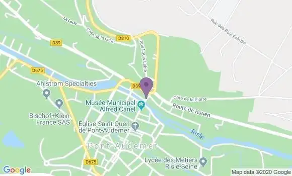 Localisation BNP Paribas Agence de Pont Audemer