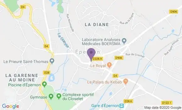 Localisation BNP Paribas Agence d