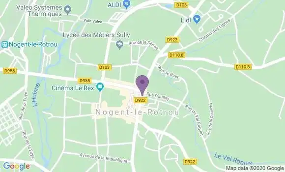 Localisation BNP Paribas Agence de Nogent le Rotrou