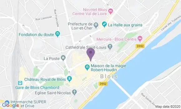 Localisation BNP Paribas Agence de Blois