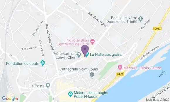 Localisation BNP Paribas Agence de Blois Maunoury