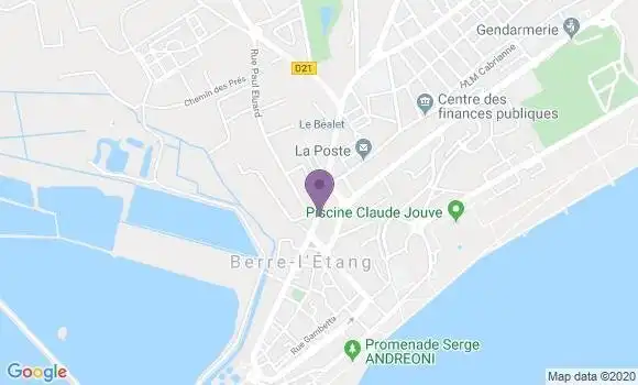 Localisation Société Générale Agence de Berre l