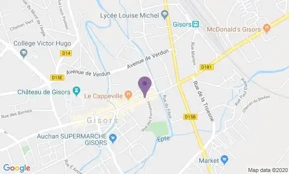 Localisation LCL Agence de Gisors
