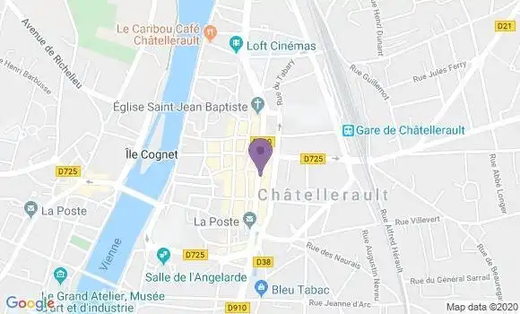 Localisation BNP Paribas Agence de Châtellerault