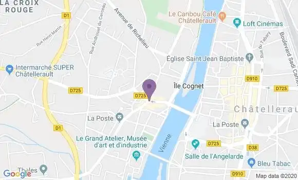 Localisation BNP Paribas Agence de Châtellerault Châteauneuf
