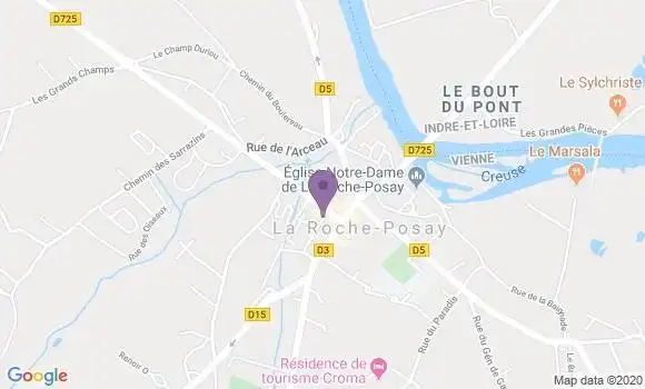 Localisation BNP Paribas Agence de La Roche Posay