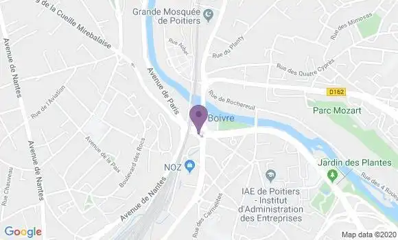 Localisation BNP Paribas Agence de Poitiers Jean de Berry