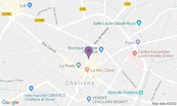 Localisation BNP Paribas Agence de Challans