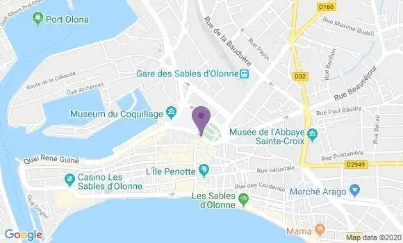 Localisation BNP Paribas Agence de Les Sables d