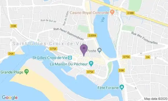 Localisation BNP Paribas Agence de Saint Gilles Croix de Vie