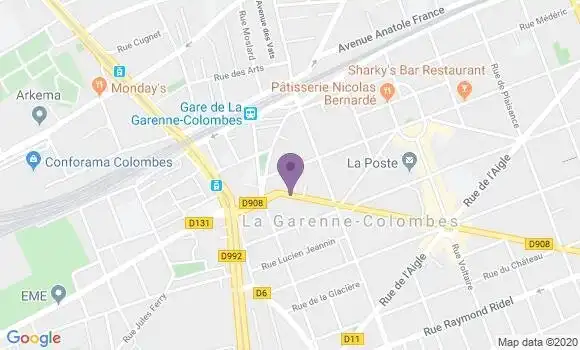 Localisation LCL Agence de La Garenne Colombes