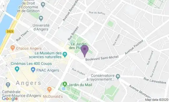 Localisation BNP Paribas Agence d