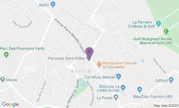 Localisation BNP Paribas Agence d
