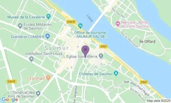 Localisation BNP Paribas Agence de Saumur