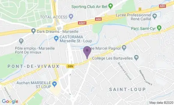 Localisation LCL Agence de Marseille Saint Loup