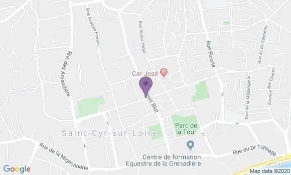 Localisation BNP Paribas Agence de Saint Cyr sur Loire