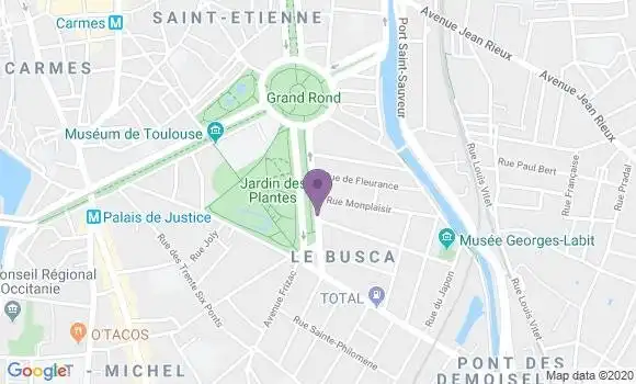 Localisation LCL Agence de Toulouse Monplaisir