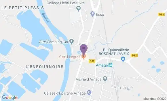 Localisation BNP Paribas Agence d