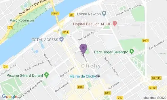 Localisation LCL Agence de Clichy Martre Landy