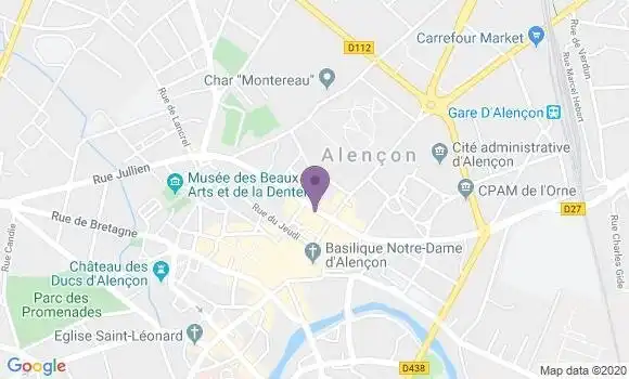 Localisation BNP Paribas Agence d