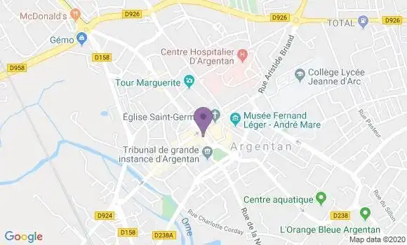 Localisation BNP Paribas Agence d