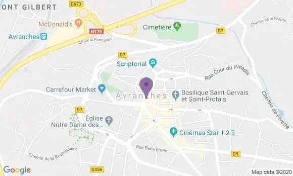 Localisation BNP Paribas Agence d