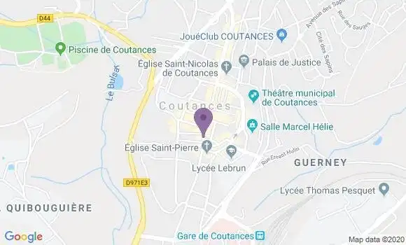 Localisation BNP Paribas Agence de Coutances