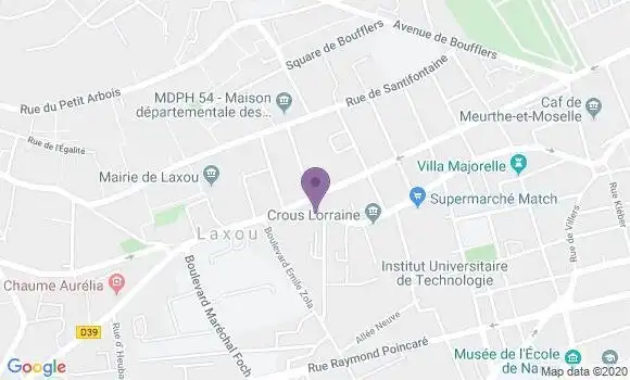 Localisation LCL Agence de Laxou