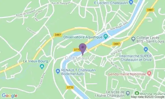 Localisation BNP Paribas Agence de Châteaulin