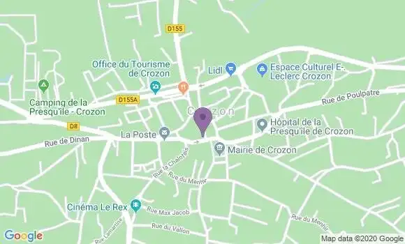 Localisation BNP Paribas Agence de Crozon