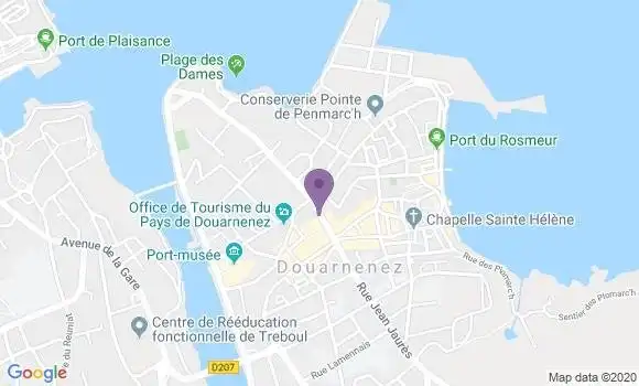 Localisation BNP Paribas Agence de Douarnenez