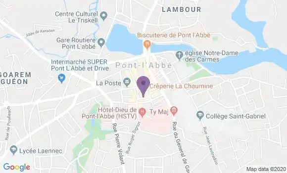 Localisation BNP Paribas Agence de Pont l