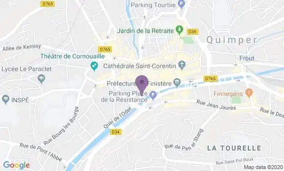 Localisation BNP Paribas Agence de Quimper