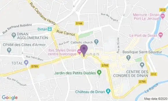 Localisation BNP Paribas Agence de Dinan