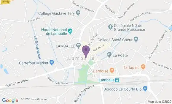 Localisation BNP Paribas Agence de Lamballe