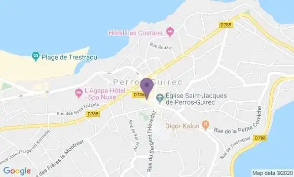 Localisation BNP Paribas Agence de Perros Guirec