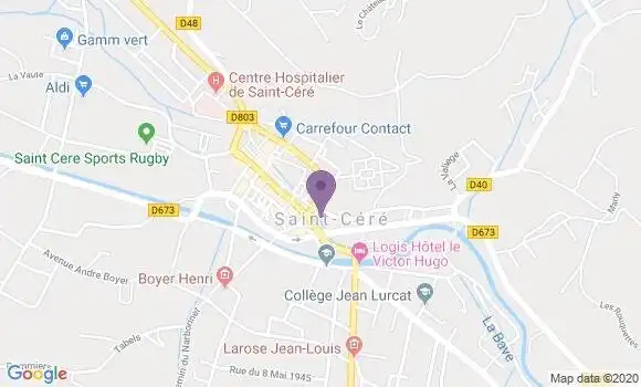 Localisation LCL Agence de Saint Céré