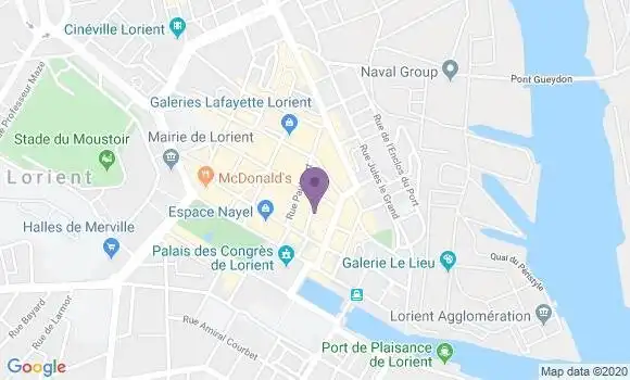 Localisation BNP Paribas Agence de Lorient