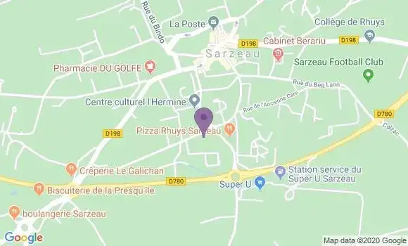Localisation BNP Paribas Agence de Sarzeau
