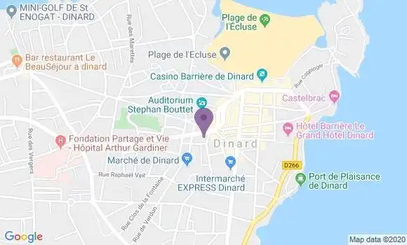 Localisation BNP Paribas Agence de Dinard