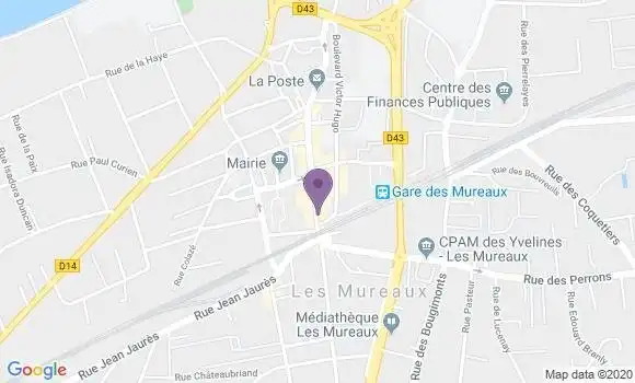 Localisation LCL Agence de Les Mureaux