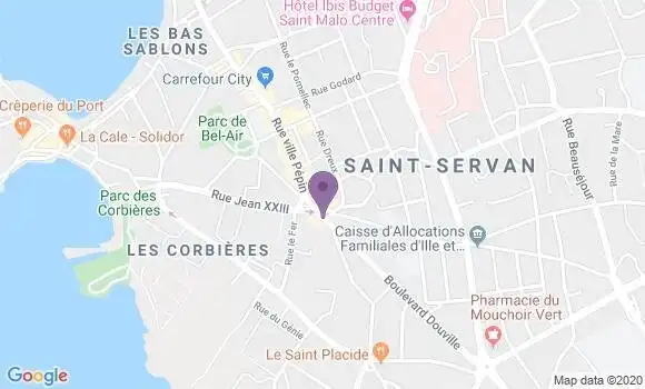 Localisation BNP Paribas Agence de Saint Malo Saint Servan